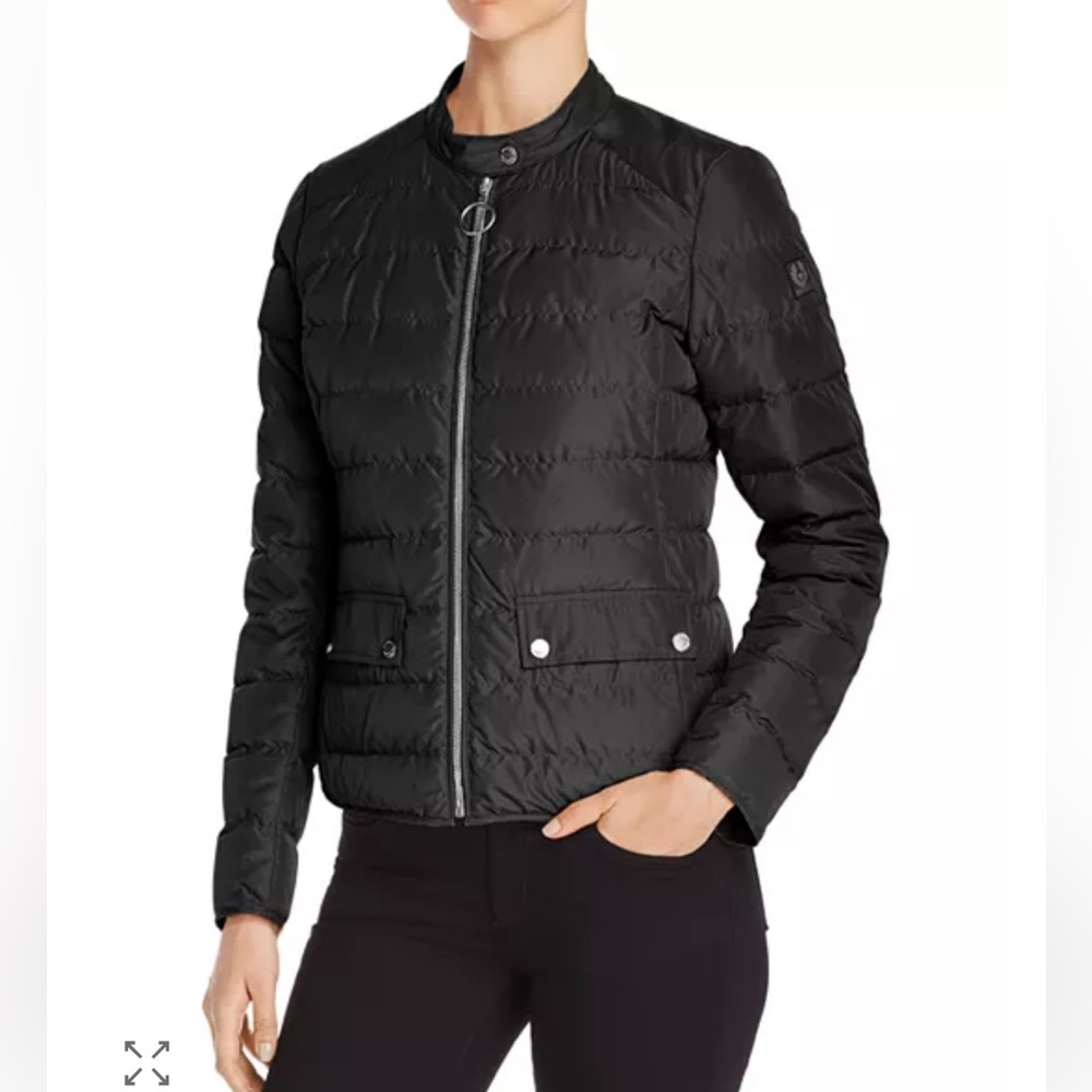 Belstaff Ranford Quilted Down Black Puffer Jacket, size 38 EU (us size 4/6)